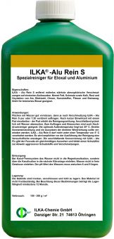 + gratis Mikrofasertuch ILKA®-CHEMIE Alu Rein S Spezialreiniger für Eloxal und Aluminium - 1 Liter 